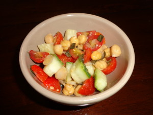 Chickpea Tomato Basil Salad